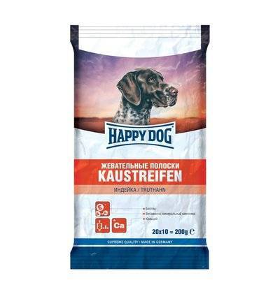 Happy dog Полоски жевательные с индейкой, 0,200 кг, 1400100683