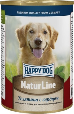 Happy dog ВИА Кусочки в фарше для собак  - телятина с сердцем, 0,400 кг, 700100683