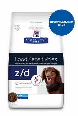 Hills Prescription Diet Сухой корм для собак малых пород Z/D лечение острых пищевых аллергий (10178), 1,500 кг