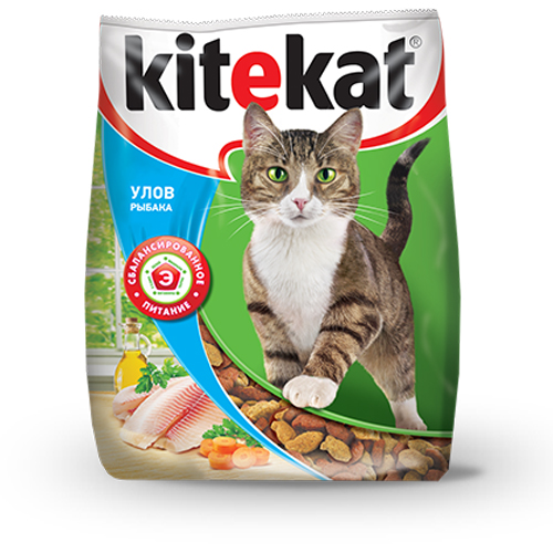 Kitekat Сухой корм для кошек рыбное ассорти 10132137 (улов рыбака), 15 кг, 24886