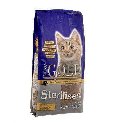 NERO GOLD super premium Для профилактики мочекаменной болезни у стерилизованных кошек (Cat Sterilized) 667.1110 | Cat Sterilized, 0,8 кг 