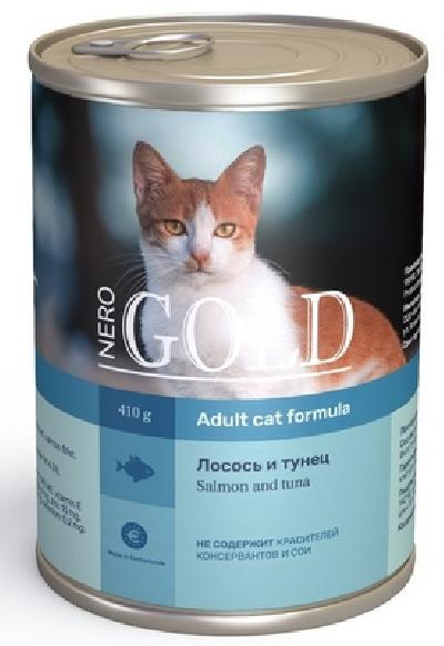 Nero Gold консервы Консервы для кошек Лосось и тунец (Salmon and Tuna) | Salmon and Tuna, 0,41 кг 