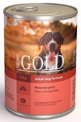 Nero Gold консервы ВИА Консервы для собак Мясное рагу (Meat and Vegetables), 0,410 кг