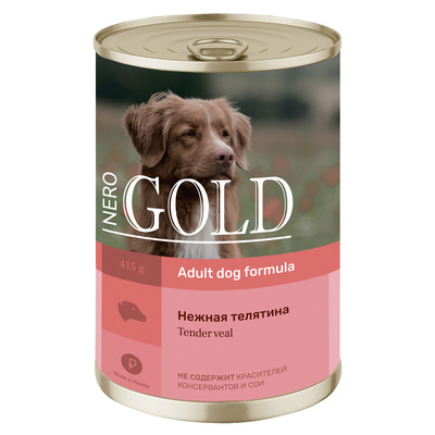Nero Gold консервы Консервы для собак Нежная телятина  69фо31 , 0,415 кг 