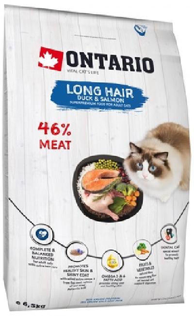 Ontario Для длинношерстных кошек с уткой и лососем (Ontario Cat Longhair) 213-10433 0,400 кг 33921