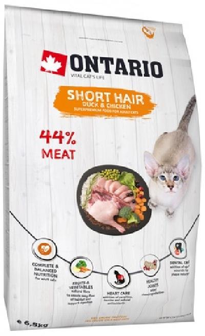 Ontario Для короткошерстных кошек с курицей и уткой (Ontario Cat Shorthair) 213-10337, 6,500 кг
