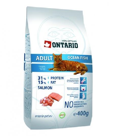 Ontario корм для кошек, с лососем 10 кг