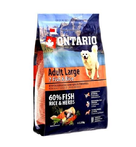 Ontario Для собак крупных пород с 7 видами рыбы и рисом (Ontario Adult Large 7 Fish & Rice 2,25kg) 214-10775 | Ontario Adult Large Fish & Rice, 2,25 кг 