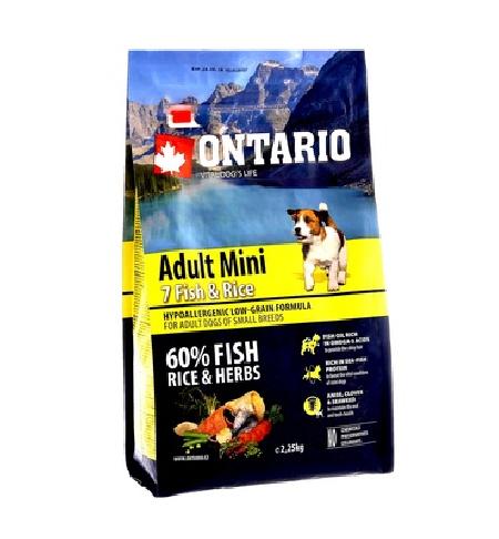 Ontario Для собак малых пород с 7 видами рыбы и рисом (Ontario Adult Mini 7 Fish & Rice 2,25kg) 214-10575 | Ontario Adult Mini Fish & Rice 2,25kg, 2,25 кг 