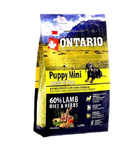 Ontario Для щенков малых пород с ягненком и рисом (Ontario Puppy Mini Lamb & Rice 2,25kg) 214-10195 | Ontario Puppy Mini Lamb & Rice 2,25kg, 2,25 кг 
