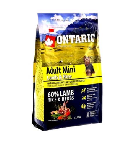 Ontario Для собак малых пород  с ягненком и рисом (Ontario Adult Mini Lamb & Rice & Rice 0,75kg) 214-10593 | Ontario Adult Mini Lamb & Rice & Rice, 0,75 кг 