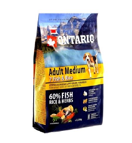 Ontario Для собак с 7 видами рыбы и рисом (Ontario Adult Medium 7 Fish & Rice 0,75 kg) 214-10673 | Ontario Adult Medium Fish & Rice, 0,75 кг 