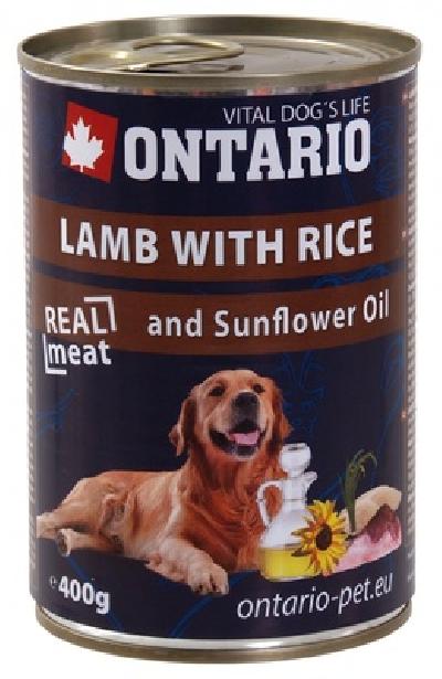 Ontario Консервы для собак: ягненок и рис (ONTARIO konz.Lamb,Rice,Sunflower Oil 800g) 214-2164 0,800 кг 46649