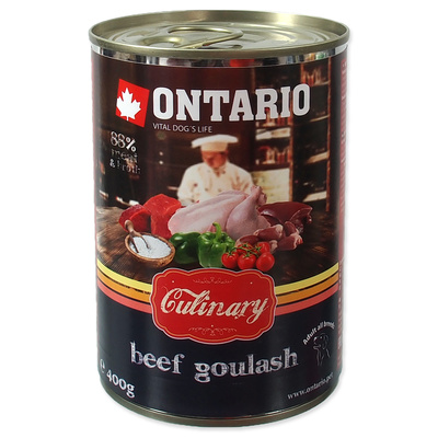 Ontario Консервы для собак Гуляш из говядины (ONTARIO konz. Culinary Beef Goulash 400g) 214-22052, 0,400 кг