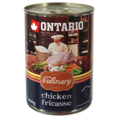 Ontario Консервы для собак Куриное фрикассе (ONTARIO konz. Culinary Chicken Fricasse 400g) 214-22032 | Culinary Chicken Fricasse, 0,4 кг , 1800100699