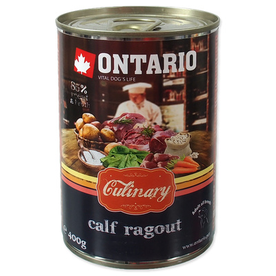 Ontario Консервы для собак Рагу с теленком и уткой (ONTARIO konz. Culinary Calf Ragout with Duck 400g) 214-22012 | Culinary Calf Ragout with Duck, 0,4 кг , 2400100699