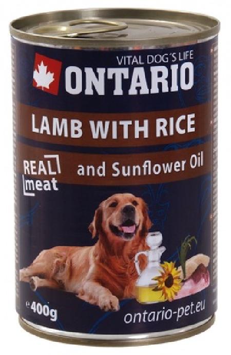 Ontario Консервы для собак: ягненок и рис (ONTARIO konzerva Lamb,Rice,Sunflower Oil 400g) 214-2162 | ONTARIO konzerva Lamb,Rice,Sunflower Oil, 0,4 кг 