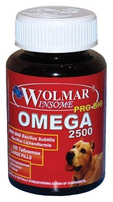 Wolmar Winsome Pro Bio Omega 2500 полифункциональный комплекс для собак 100 таблеток