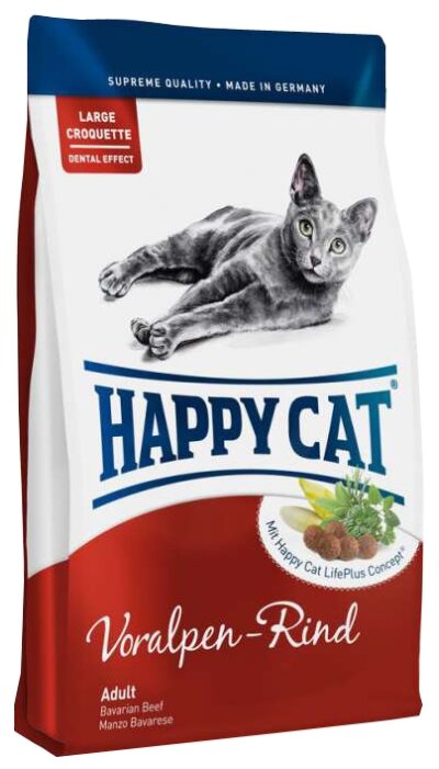 Happy cat  Суприм для кошек с альпийской говядиной, 1,400 кг, 25132