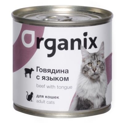 Organix консервы Консервы для кошек говядина с языком 11вн42, 0,25 кг 