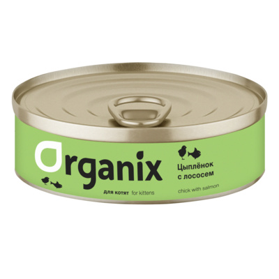 Organix консервы Консервы для котят Цыпленок с лососем 22ел16, 0,1 кг 