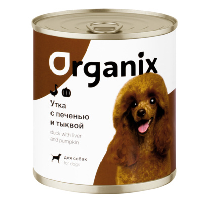 Organix консервы Консервы для собак Сочная утка с печенью и тыквой 22ел16 0,4 кг 42908