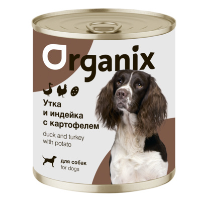 Organix консервы Консервы для собак Утка индейка картофель 22ел16 0,750 кг 42930