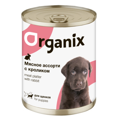 Organix консервы Консервы для щенков Мясное ассорти с кроликом 22ел16 44119 0,100 кг 44119
