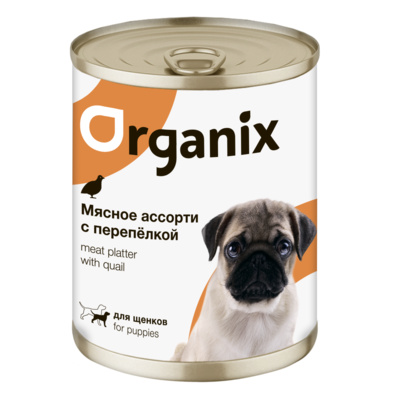 Organix консервы Консервы для щенков Мясное ассорти с перепёлкой  22ел16 44123 0,100 кг 44123