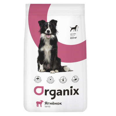 Organix сухой корм Для собак с ягненком  и рисом (Adult Dog Lamb) 12,000 кг 19334, 1500100704