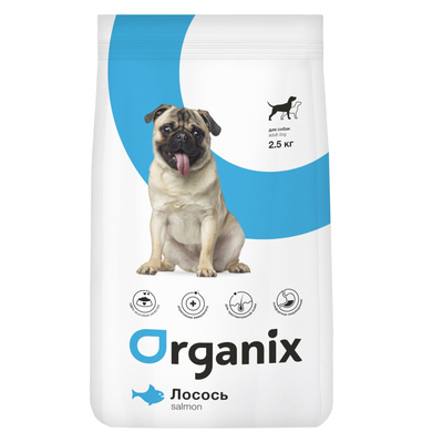 Organix сухой корм Для собак с лососем для чувствительного пищеварения (Adult Dog Salmon) 18,000 кг 10813, 2000100704