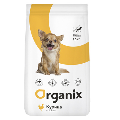 Organix сухой корм Для собак малых пород  (Adult Dog Small Breed Chicken) 12,000 кг 10818, 900100704