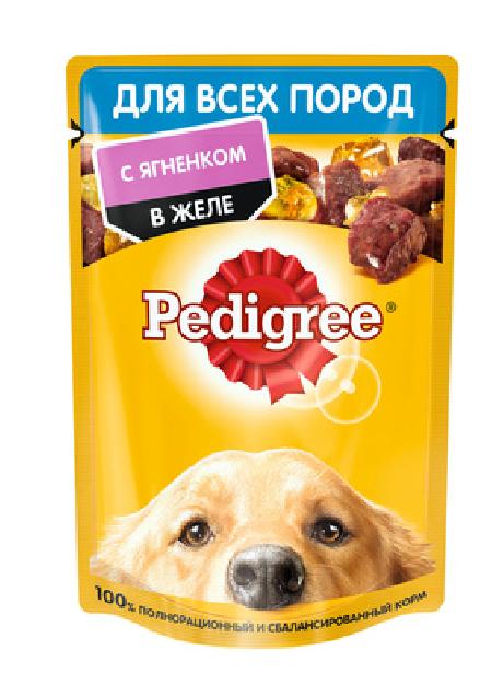 Pedigree Паучи для взрослых собак всех пород с ягненком в желе 85г 10222591 0,085 кг 43500