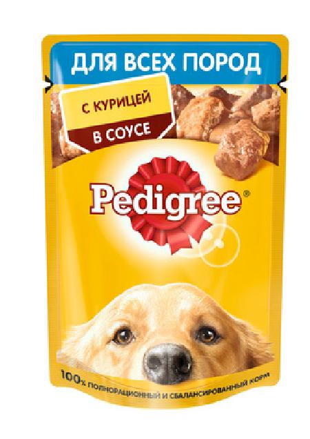 Pedigree Паучи для взрослых собак всех пород, с курицей в соусе, 85г 10222561, 0,085 кг 
