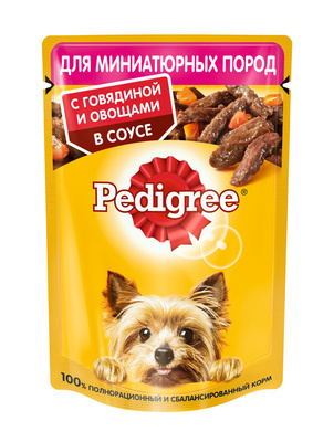 Pedigree ВИА Паучи для собак мелких пород с говядиной в соусе 10163974, 0,085 кг