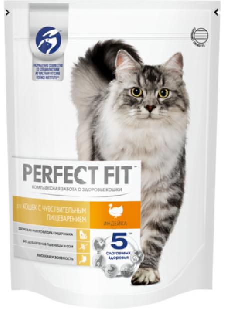 Perfect Fit Сухой корм для чувствительных кошек, с индейкой 10205509, 10,000 кг