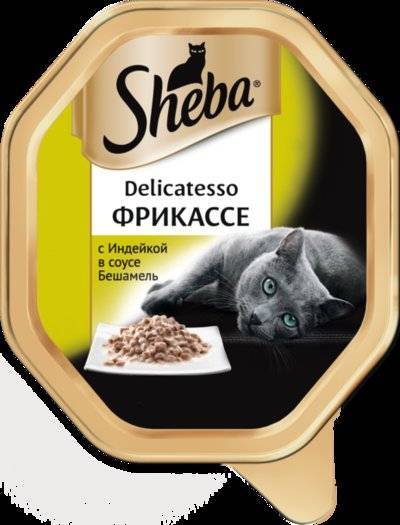 Sheba Delicatesso влажный корм для кошек всех пород, индейка в соусе бешамель 85 гр, 2000100714