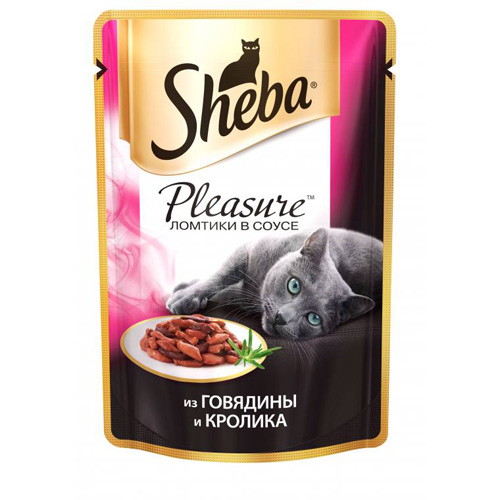 Sheba Паучи для кошек говядина и кролик 6879 0,085 кг 22125