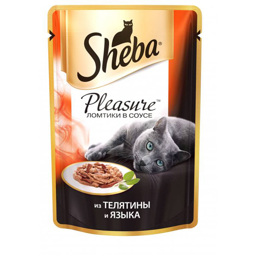 Sheba Паучи для кошек телятина и язык  0,085 кг 22127