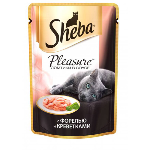 Sheba Паучи для кошек форель и креветки 1020934110244508 0,085 кг 20304, 3200100714