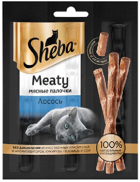 Sheba Лакомство для кошек  (Meaty) «Мясные палочки. Лосось», 12г 10229091CN77L, 0,012 кг 