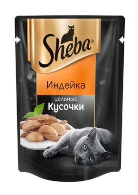 Sheba ВИА Паучи для кошек индейка кусочки, 0,080 кг