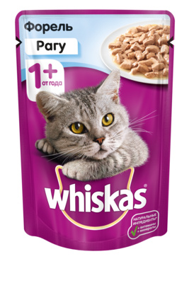 Whiskas ВИА Паучи для кошек рагу с форелью 10137260/10204871, 0,085 кг