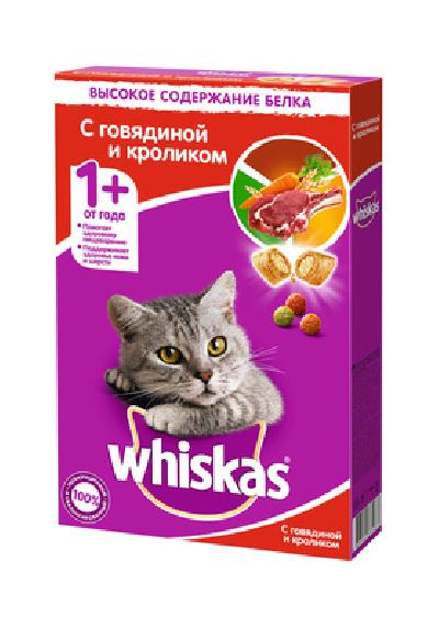 Whiskas Сухой корм для кошек «Вкусные подушечки с нежным паштетом, с говядиной» 10233098, 13,800 кг, 51116, 51116