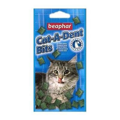 Beaphar Подушечки для чистки зубов у кошек (Cat-a-Dent Bits), 75шт. (1140611404) | Cat-A-Dent Bits, 0,035 кг, 20541