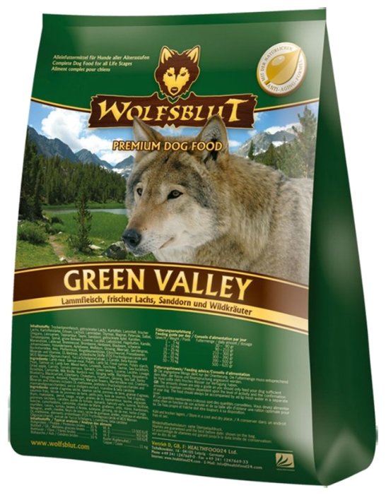 Wolfsblut Корм Green Valley (Зеленая долина для взрослых собак) 15 кг, WBGV15