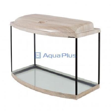 Аквариум AquaPlus STD Ф70 дуб сонома (61х32х45 см) стекло 5 мм, фигурный, 62 л., со светильником 1х15Вт. 