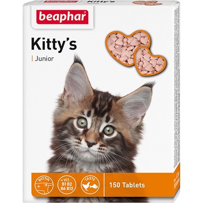 Beaphar Витамины для котят (Kittys Junior) 1000шт. (12596) | Kitty’s Junior + Biotin, 0,35 кг 