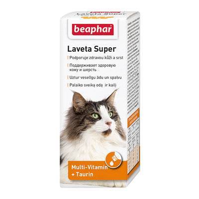 Beaphar Витамины для кожи и шерсти Кошек, масло 50мл (Laveta Super for Cats) (сезон) 12524 | Laveta Supe, 0,05 кг, 20510