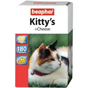 Beaphar Витамины для кошек со вкусом сыра, мышки (Kittys Cheese)75шт. (12511) | Kitty’s + Cheese, 0,072 кг 